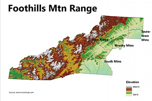 The Foothills Mountain Range